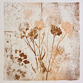 Weathered Botanical Imprint by Thea