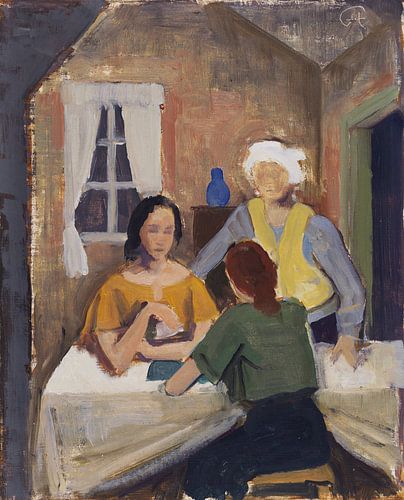 Karl Hofer, Meisjes die kaartspelen, circa 1939