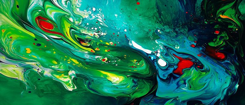 Colour explosion in green and blue by Poster Art Shop