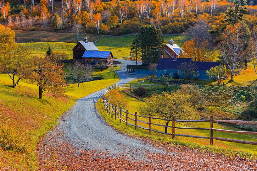 Herbst auf der Sleepy Hollow Farm, Woodstock, Vermont von Henk Meijer Photography