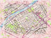 Kaart van Levallois-Perret in de stijl 'Soothing Spring' van Maporia thumbnail