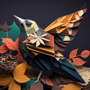 Origami eines Vogels