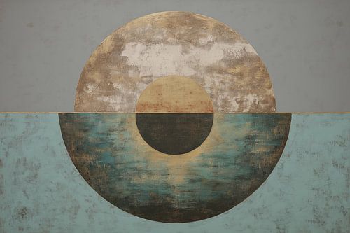 Golden Horizon and Patina by Eye catching paintings