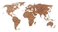 Carte mondiale des grains de café | Collage par WereldkaartenShop Aperçu