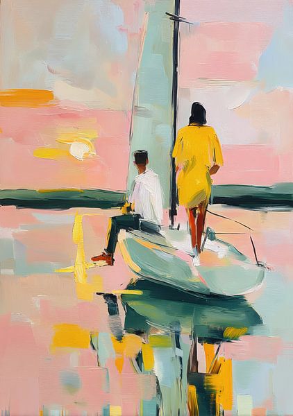 Segelboot im Sonnenlicht von Niklas Maximilian