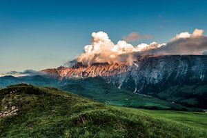 Alpenglühen auf der Seiser Alm
