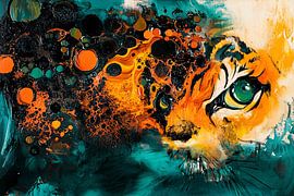 Abstrakte Tigerauge Malerei Kunst