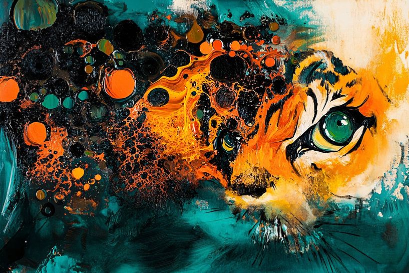 Abstract tiger eye painting art by Imperial Art House