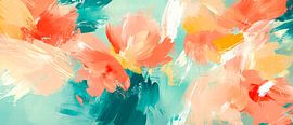 Blooming blaze of colour - abstract art by Poster Art Shop