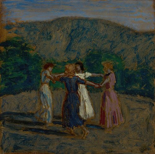 Franz von Stuck - Ringelreihe (studie) (ca. 1910)