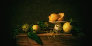 Still life sunny lemons by Monique van Velzen