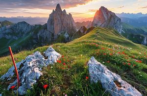 Grün leuchtende Täler der Alpen