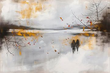 Abstrait, Peinture, Paysage, Hiver sur Bowiscapes