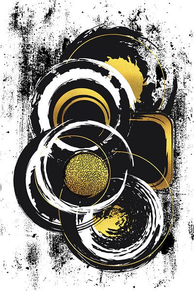Abstract Painting No. 51 | gold by Melanie Viola