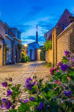 Chimney during the blue hour by Rick van Geel