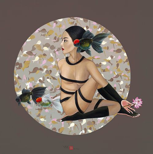 Fish Godess Chocolate background