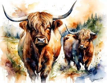 Schotse Hooglanders 16 van Johanna's Art