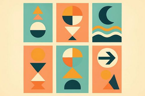 Mid-century geometrische stijl