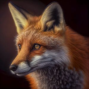 Portrait eines Fuchs Illustration
