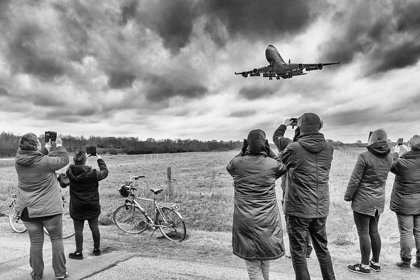 Eerste landing Boeing 747-400 op Groningen Airport van Evert Jan Luchies