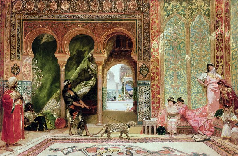 Benjamin Jean Joseph Constant,A royal palace in Morocco by finemasterpiece