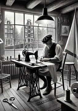 Zeilmakerij werkplaats '60 Amsterdam van Jaap Ros