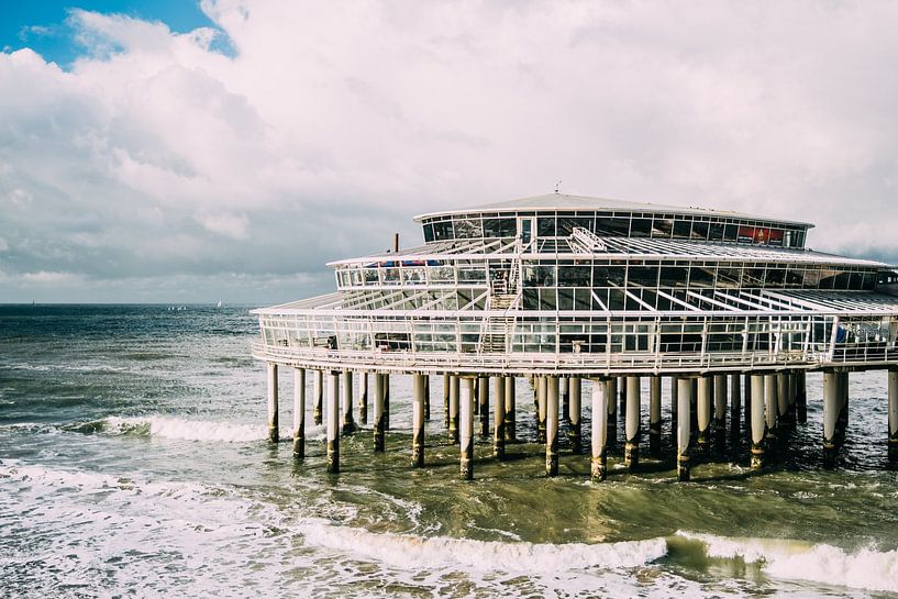 The Pier in Scheveningen in the Sea by Patrycja Polechonska