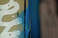 Graffiti bleu-blanc