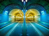 Hamburg: twee buizen van de oude Elbe tunnel # 2 van Norbert Sülzner thumbnail