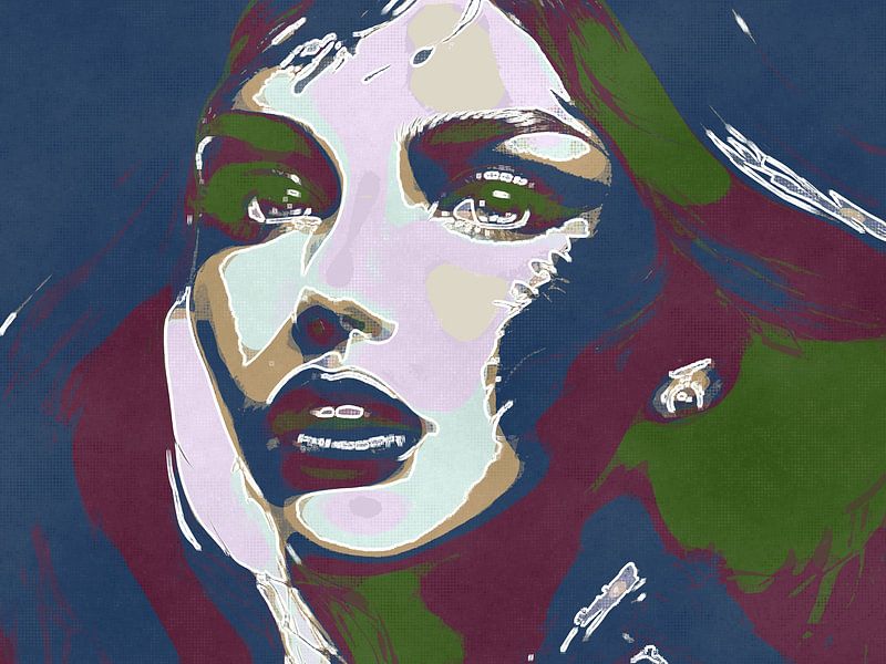 Portrait minimaliste Pop Art par Arjen Roos