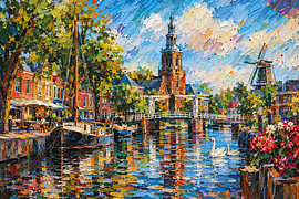 Meppel in Drenthe – A Colourful Painting of a Dutch Town by Johannes