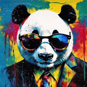 Pop Art Panda 04.32 van Blikvanger Schilderijen