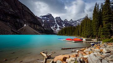 Lake Moraine in the Rocky Mountains in Canada by Roland Brack