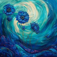 Blue Flower Storm
