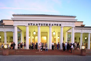 State Theatre, Dusk, Wiesbaden