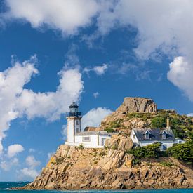 Phare sur l'île Louet près de Carantec, Bretagne sur Christian Müringer