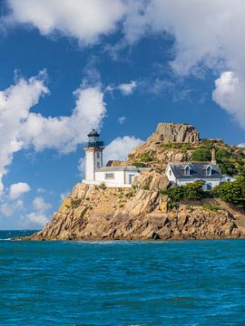 Phare sur l'île Louet près de Carantec, Bretagne sur Christian Müringer