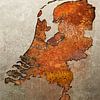 Rost-Karte Niederlande von Frans Blok