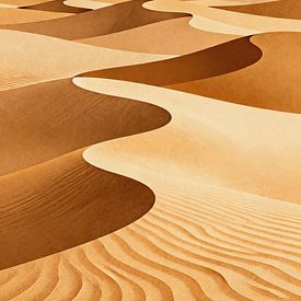 JAPANDI Desert Dunes Landscape - Minimalist Sahara Sand Ripples Abstract Art by Minggu Galeri