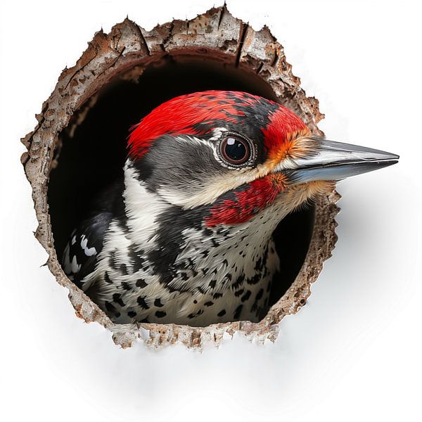 Woodpecker from the wall by TheXclusive Art