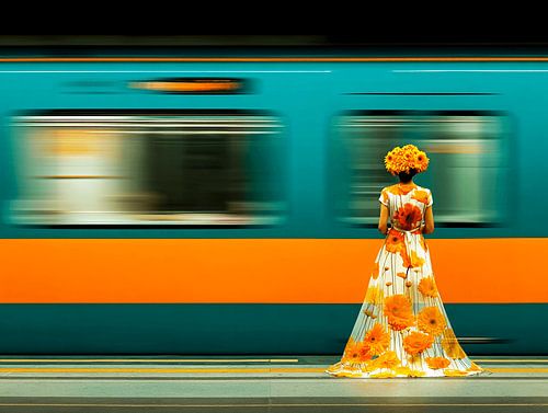 The Flower Curtain on the Platform