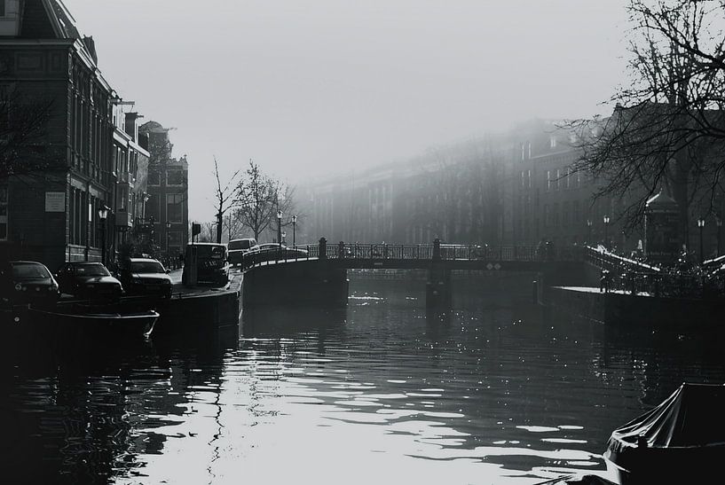 Prinsengracht in de mist /  Amsterdam  van Marianna Pobedimova