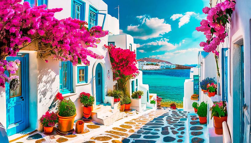 Greece with sea by Mustafa Kurnaz