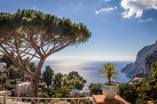Azuurblauwe zee op Capri van Christian Müringer