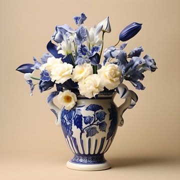 Bloemen in Porseleinen Pracht van Helder Design