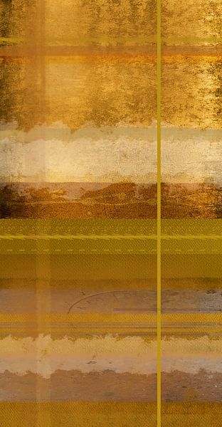 Verticaal geel, colorfieldpainting van Rietje Bulthuis
