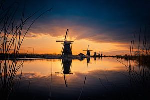 Kinderdijk Zonsopkomst van Sander Peters