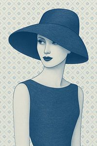 Portrait in Delft Blue