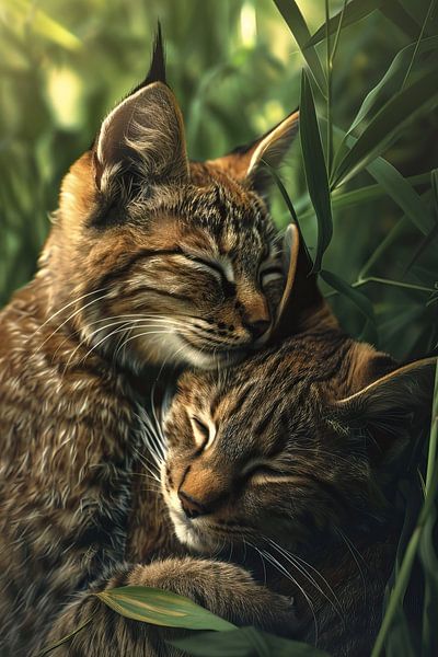 Katzenliebe Gemälde von Blickfänger Gemälde