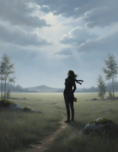 In stilte naar de voorbijtrekkende wolken kijken
